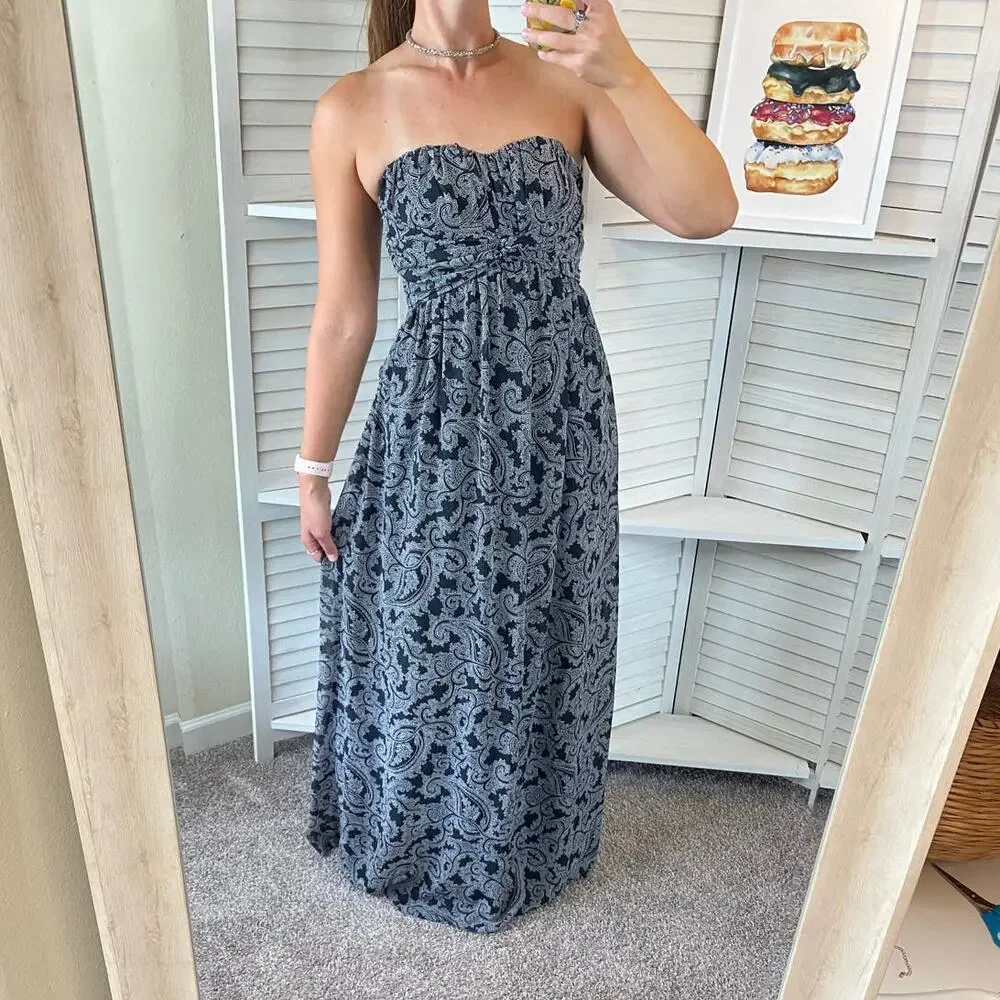 Jessica Simpson strapless maternity maxi dress - Picture 3 of 14